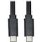 Eaton EATON USB-C Flat Cable M/m, USB 2.0, Black, 3 Ft. 0.91 M U040-003-C-FL - alternate 1