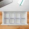 Acrimet Drawer Organizer Modular, Box Tray Storage Bins (8 Pieces) (Clear Crystal Plastic), 8PK 970 - alternate 2