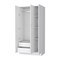 Homeroots 35" White Two Drawer Combo Dresser 534926 - alternate 2