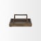 Homeroots 10in Gold Metal Hand Finished Vanity Tray With Handles 731274 - alternate 2