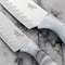 Gibson Home Beaumont 3 Piece Stainless Steel Santoku Knife Set with Cutting Board in White Marble 127587.03 - alternate 2