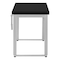 Homeroots Adjustable Black and Gray Wood and Metal Sled Computer Desk 490020 - alternate 2