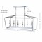 Jonathan Y Pagoda 49" 6-Light Classic Traditional Metal Linear Cage Lantern LED Pendant, Chrome JYL7439C - alternate 3