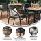 Flash Furniture Lila  Gray Rattan Indoor-Outdoor Restaurant Stack Chair, PK2 2-TLH-037-GY-GG - alternate 2
