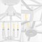 Jonathan Y Plains 12" 4-Light Modern Farmhouse Metal Open-Frame Pagoda LED Semi Flush Mount Mini Lantern, White JYL7610E - alternate 2