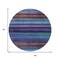Homeroots 8' Blue Purple And Taupe Round Striped Washable Indoor Outdoor Area Rug 631205 - alternate 2