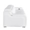 Homeroots 100" White Italian Leather Reclining USB Sofa 632867 - alternate 2