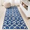 Jonathan Y Asilah Ogee Fretwork Blue/Gray 2 ft. x 8 ft. Runner Rug MOH104B-28 - alternate 1