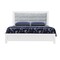 Homeroots White and Light Gray Ribbed Texture Wood And Upholstery Lighted Queen Bed Frame 564731 - alternate 1