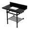 Kingston Brass 36-Inch Black Granite Console Sink with Brass Legs and Shelf, 8-Inch, 3-Hole KVPK3630KBSQB5 - alternate 1