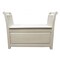 Homeroots 38in White Solid Wood Storage Bench with Flip Top 488863 - alternate 1