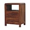 Homeroots 24" Brown Solid Wood Two Drawer Nightstand 651488 - alternate 2