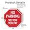 Signmission No Parking We Tow You Pay, 18 inch X 18 inch, Vinyl Decal, 2PK OC-D-2PACK-18-73 - alternate 2