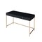 Homeroots 47" Black and Gold Writing Desk With Two Drawers 491490 - alternate 2