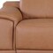 Homeroots 107" Chestnut Italian Leather Reclining Metal USB Sofa 720279 - alternate 2