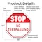 Signmission Stop No Trespassing, 10 Inch X 10 Inch, Plastic Sign OC-P-10-265 - alternate 2