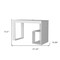 Homeroots 47" White Wood Writing Desk 553549 - alternate 2