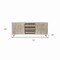 Homeroots 72in Ivory Solid Wood Cabinet Enclosed Storage Distressed TV Stand 489505 - alternate 2