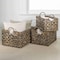 Happimess Quinn Bohemian Cottage Woven Hyacinth Rectangular Storage Baskets with Handles, Brown, 3PK BSK2010B-3SET - alternate 1