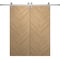 Sartodoors Modern Double Barn Door 84 x 80 inches, Ego 5005 Natural Oak, 14FT Silver Rail Track Set, Solid P EGO5005DB-S-SNA-84 - alternate 1
