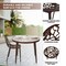Leisuremod Devon 3-Piece Aluminum Patio Dining Set, Tempered Glass Top Table & 2 Stackable Chairs, Brown DT20CBR - alternate 2