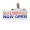 Signmission Supermarket Now Open, 24 Inch x 72 Inch, Vinyl Banner B-72-30872 - alternate 2