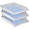 Acrimet Facility 3 Tier Letter Tray Front Load Letter Size Desktop File Organizer Plastic White 265.BO - alternate 2