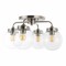Jonathan Y Piper 18" 4-Light Farmhouse Rustic Iron/Glass LED Semi Flush Mount, Nickel/Clear JYL7569B - alternate 2