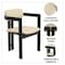 Leisuremod Velo Series Modern Dining Chair in Black Wood with Off White Seat VCBL-51OW - alternate 2