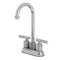 Kingston Brass Double-Handle 4" Centerset Bar Faucet with Knurled Handle, Polished Chrome KB5491KNL - alternate 1