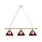 Holland Bar Stool Co Indian Motorcycle 3 Shade Billiard Light, Brass Fixture, Burgundy Shades BL3BRIndn-HD-Bu - alternate 1