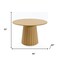 Homeroots 46" Brown Solid Wood Pedestal Base Round Top Dining Table 721009 - alternate 2