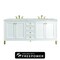 James Martin Vanities Chicago 72 in. Double Vanity, Glossy White, w/ 3 CM Victorian Silver Silestone Top 503-V72-GW-FVSL - alternate 1