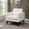 Leisuremod Chester Modern Leather Accent Armchair with Birch Wood Base, White CS33W-L - alternate 2
