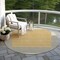 Homeroots 8' Gold Black And Beige Round Striped Washable Indoor Outdoor Area Rug 597219 - alternate 2