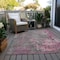 Homeroots 5' X 8' Blush Gray And Mauve Abstract Washable Indoor Outdoor Area Rug 618221 - alternate 2