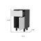 Homeroots 28" Dark Gray Wood One Drawer Nightstand 534886 - alternate 2