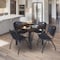 Regency Square Kee Breakroom Table W/ 4 M Stack Chairs, 42 in W, 42 in L, Neo Walnut TB4242NWBPBK47BK - alternate 2