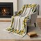 Homeroots 50" X 70" Beige And Yellow Sunflower Floral Microfiber Plush Throw Blanket 712598 - alternate 2