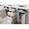 James Martin Vanities Bristol 60'' D Vanity, Bright White w/ Ethereal Noctis Silestone Top w/FreePower Wireless Charger 157-V60D-BW-FENC - alternate 2
