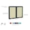 Ghent 2 Door Enclosed Fabric Bulletin Board, Walnut Wood Frame, 3'H x 4'W, Teal PN23648F-97 - alternate 2