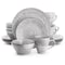Elama Malibu Calcite 16-Piece Dinnerware Set in Light Gray ELM-MALIBU-CALCITE - alternate 1