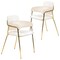 Leisuremod Axis Collection Modern Gold Dining Chair in Beige, 2PK ACG22BG2 - alternate 1