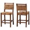 Bali & Pari Cordoba Bohemian Natural Seagrass and Mahogany Wood 2-Piece Counter Stool Set 249-2PC-13843-ZORO - alternate 1