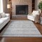 Homeroots 3' X 5' Silver Gray And Ivory Southwestern Washable Indoor Outdoor Area Rug 582854 - alternate 2