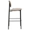 Leisuremod Euston Wicker Bar Stool with Black Steel Frame, Beige EC29BG - alternate 2