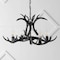 Jonathan Y Eldora 26" 4-Light Rustic Farmhouse Adjustable Resin Antler LED Chandelier, Black JYL6301D - alternate 2