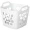 Basicwise Flexible Plastic Laundry Basket - Square Storage Hamper with Side Handles for Easy Carrying QI003857.WT - alternate 2