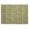 Homeroots 2' X 3' Green Damask Washable Non Skid Indoor Outdoor Area Rug 563880 - alternate 3