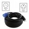 Ac Works SJTW; Cold Weather Extension Cord, 12 AWG, Indoor/Outdoor, 12/3, 1 Outlets, 6-15/20R, Black, PVC S620PR-010 - alternate 2